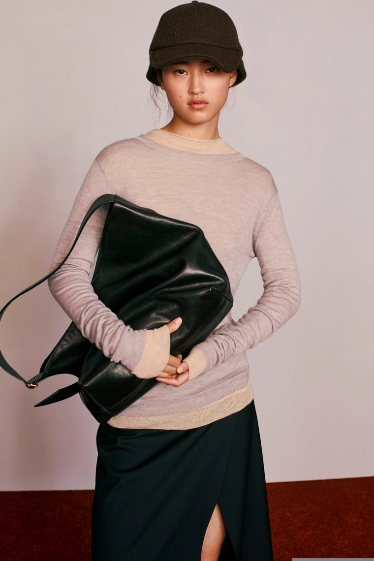 Кожаная сумка через плечо caramel london x zara