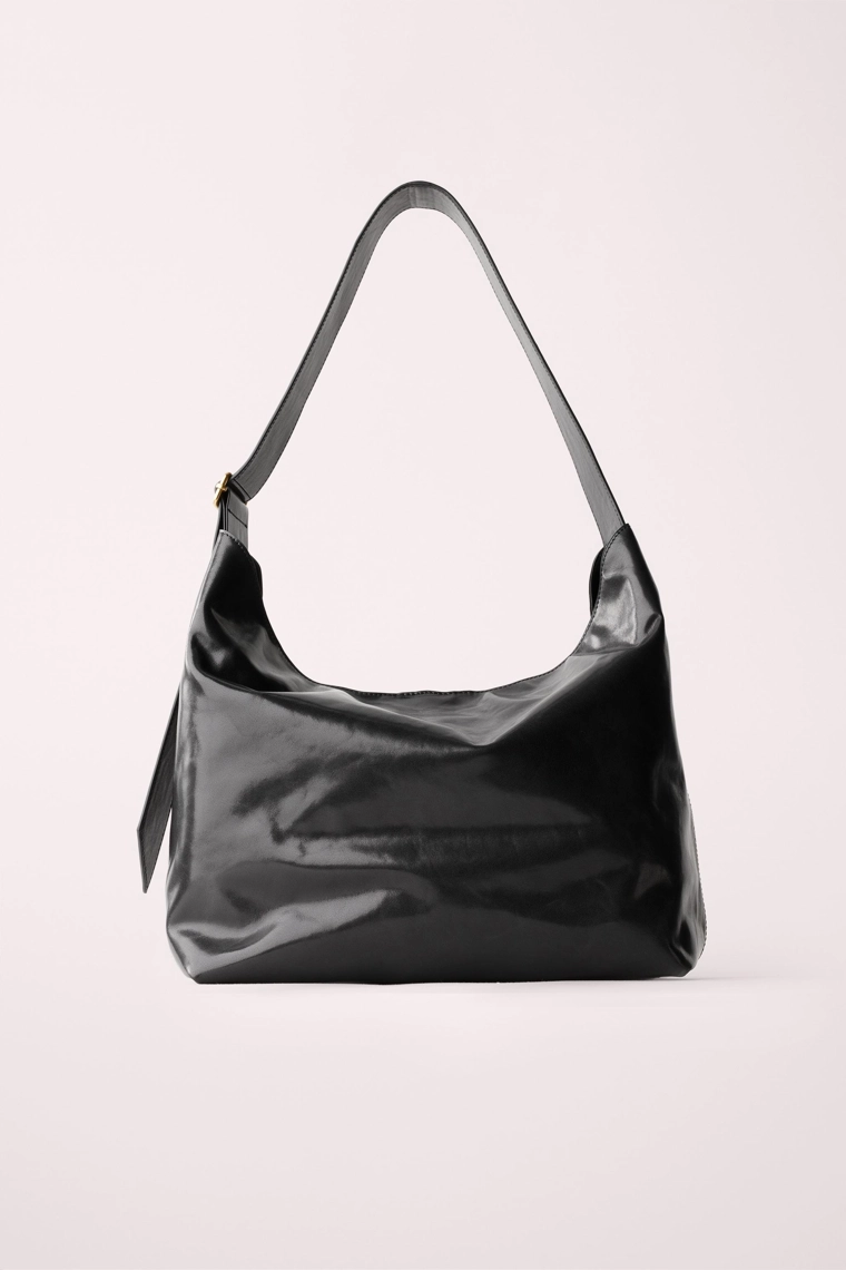 Кожаная сумка через плечо caramel london x zara