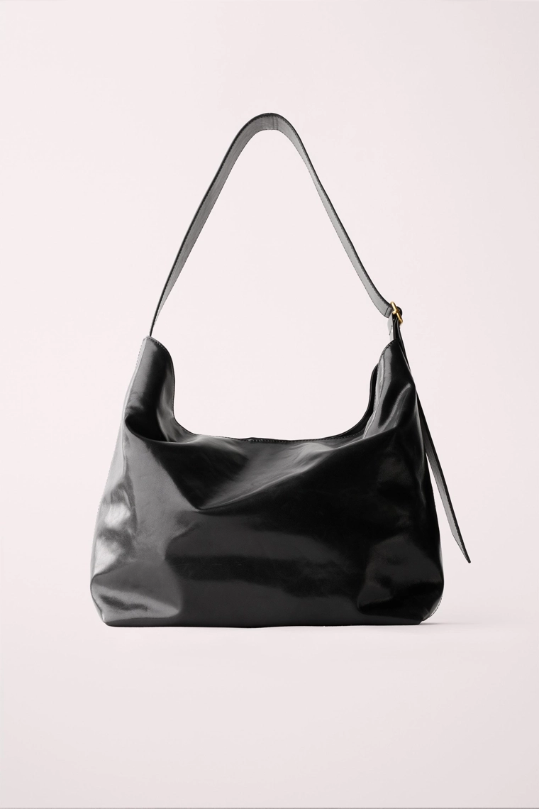 Кожаная сумка через плечо caramel london x zara