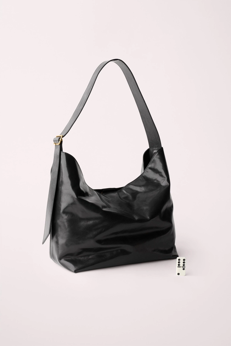 Кожаная сумка через плечо caramel london x zara