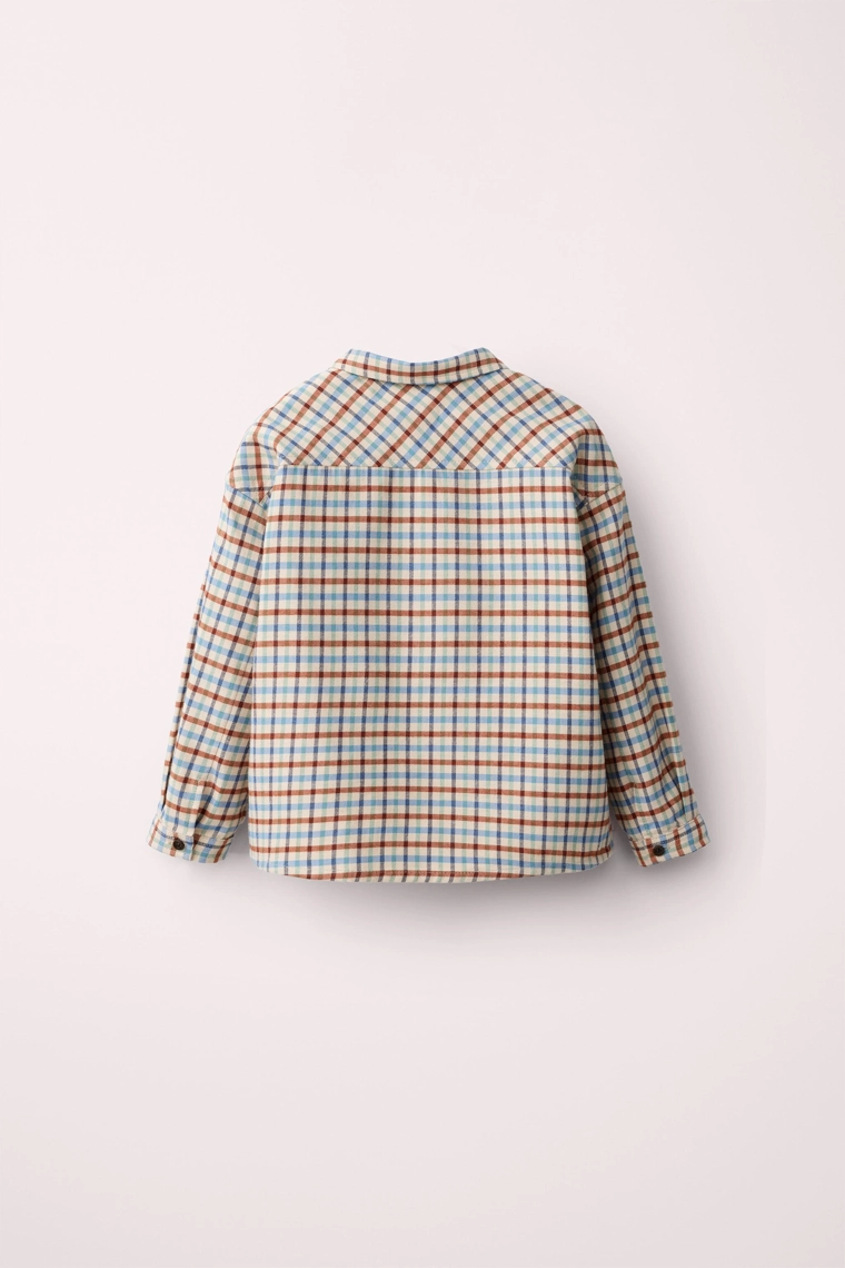 Тёплая рубашка в клетку caramel london x zara