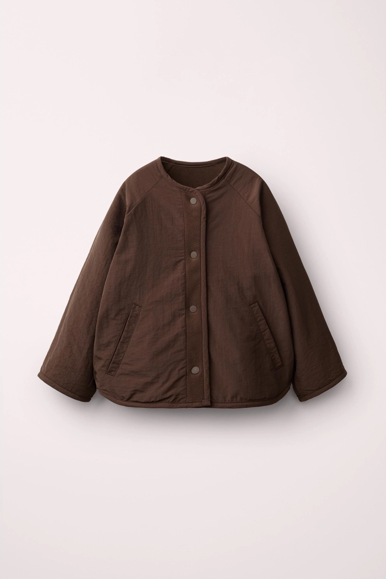 Двусторонняя флисовая куртка из нейлона caramel london x zara