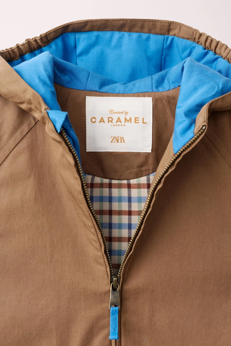 Стеганное тренч-пальто с капюшоном caramel london x zara