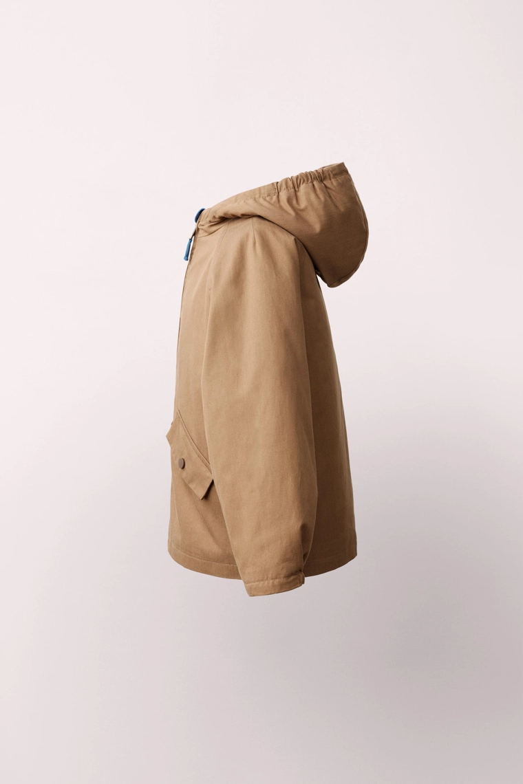 Стеганное тренч-пальто с капюшоном caramel london x zara