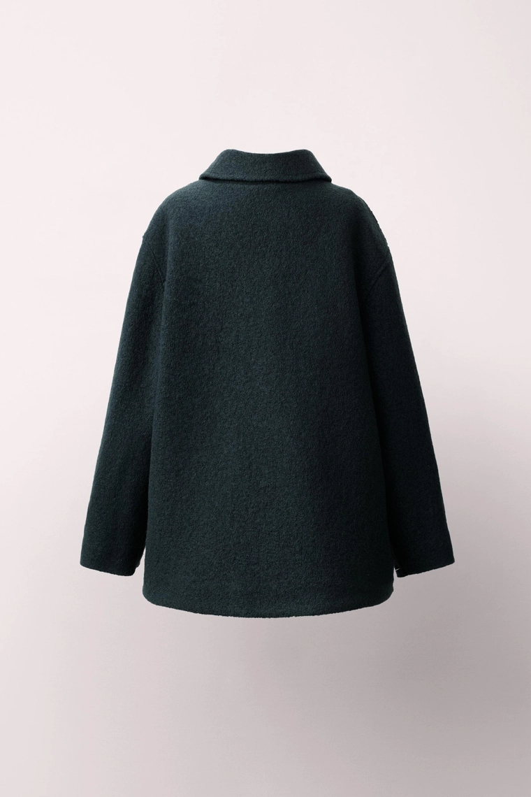 Пальто с карманами из 100% шерсти caramel london x zara