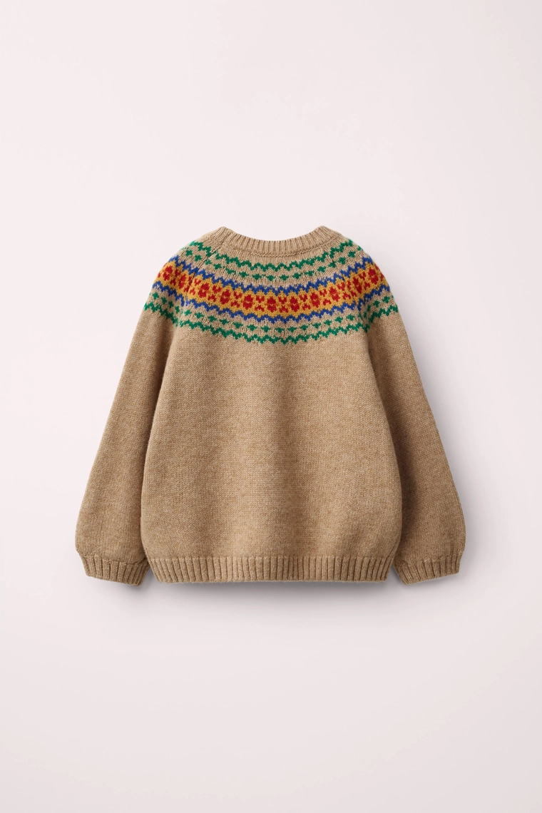 Вязаный джемпер fair isle 100% шерсть от caramel london x zara