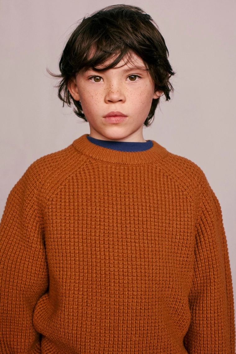 Свитер в вафельной вязке из 100% шерсти created by caramel london x zara