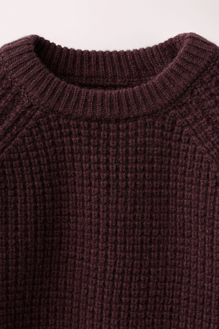 Джемпер из вафельного трикотажа 100% шерсть, созданный caramel london x zara