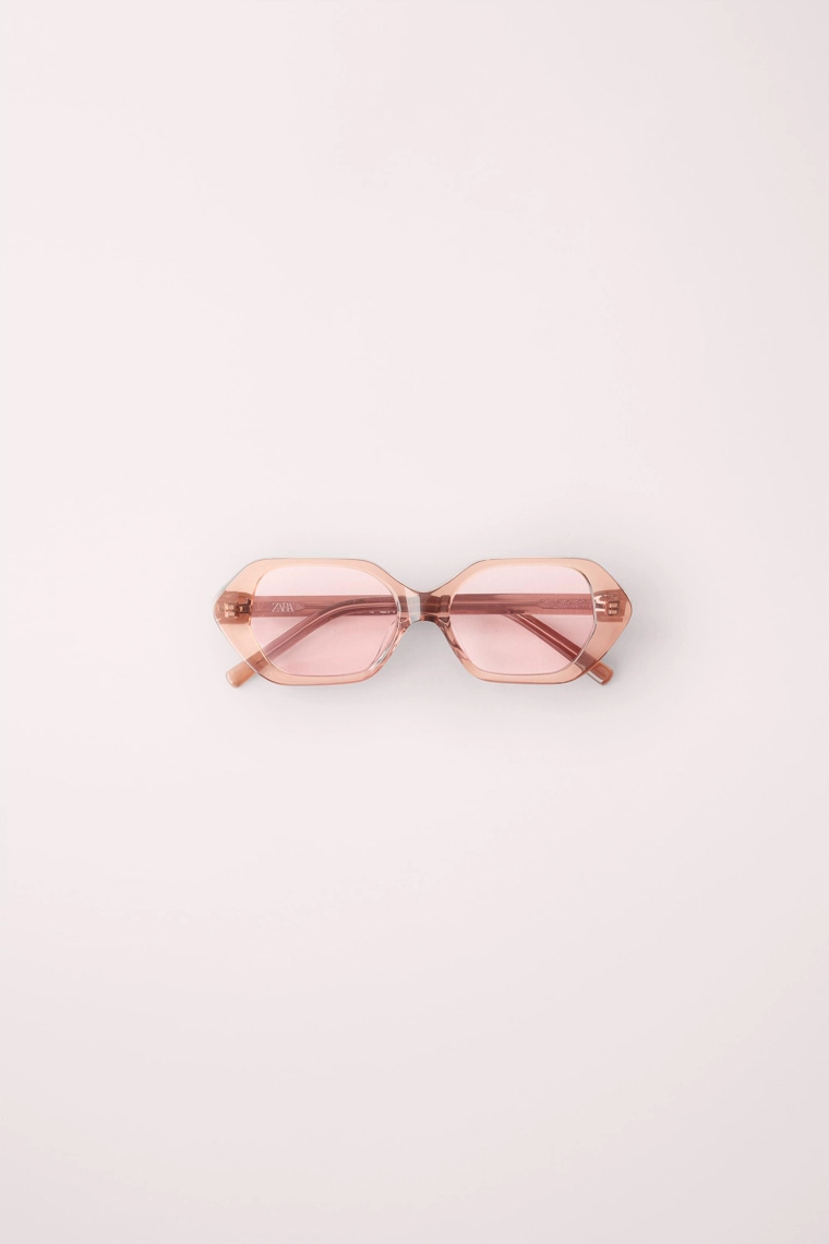 Солнцезащитные очки с оправой из смолы в шестигранной форме caramel london x zara