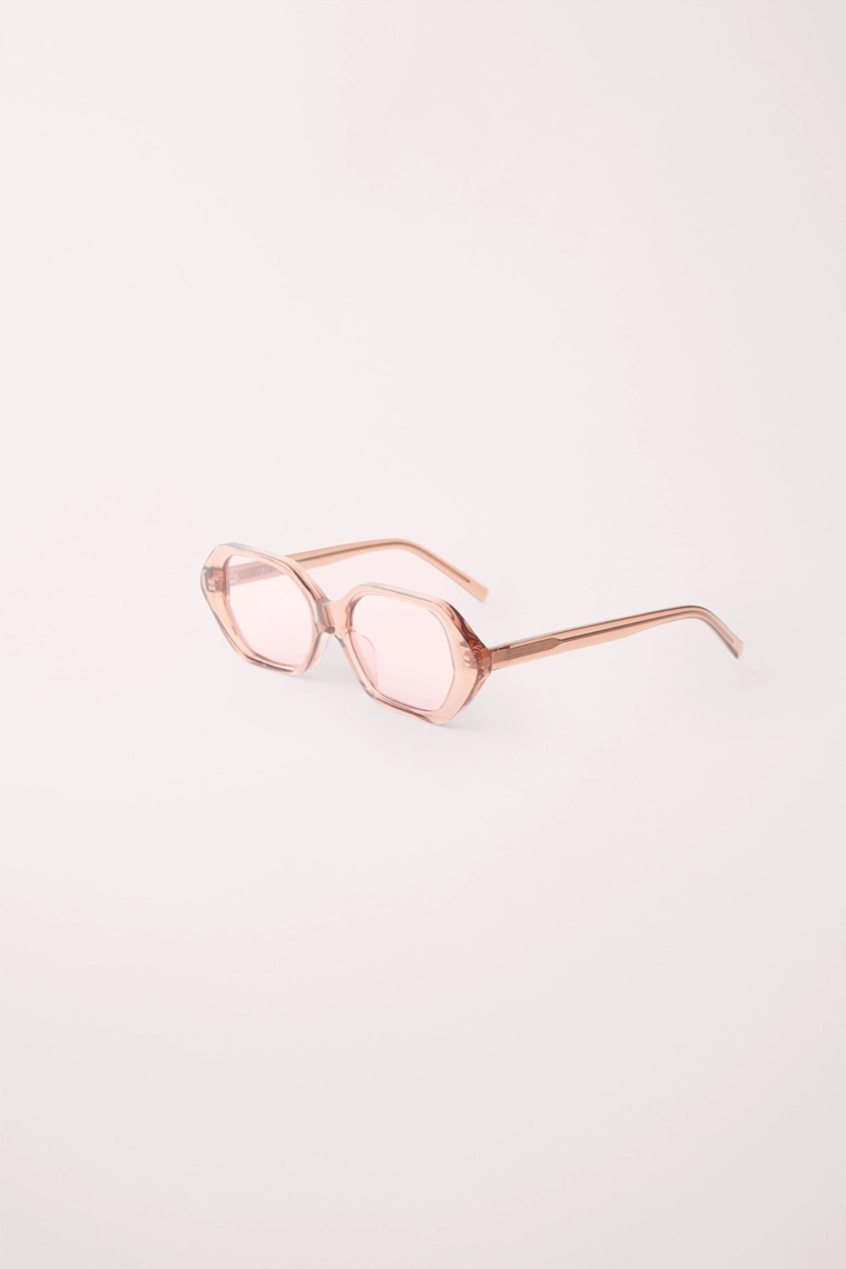 Солнцезащитные очки с оправой из смолы в шестигранной форме caramel london x zara