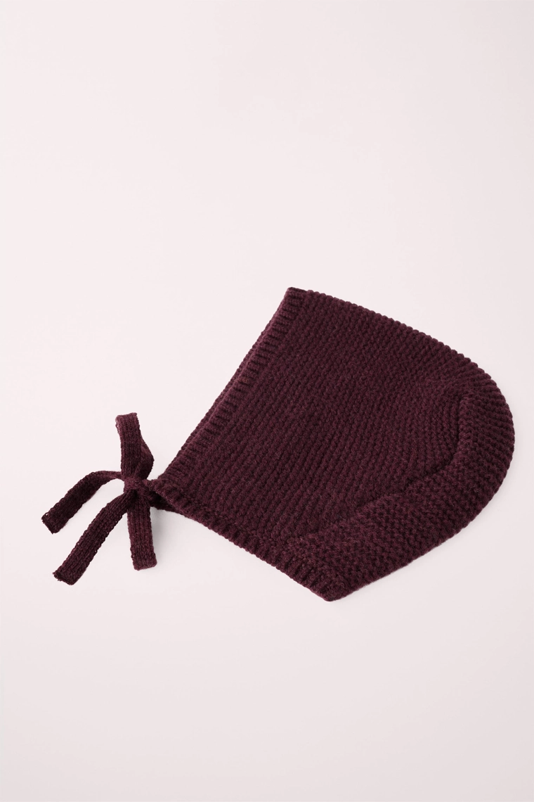 Шапка бини из 100% шерсти с трикотажным переплетением, коллекция caramel london x zara