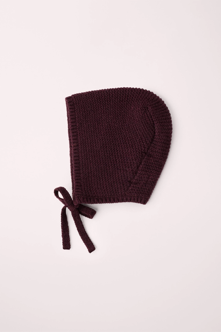 Шапка бини из 100% шерсти с трикотажным переплетением, коллекция caramel london x zara