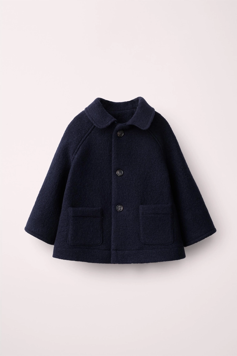 Пальто с эффектом шерсти 100% из коллекции caramel london x zara