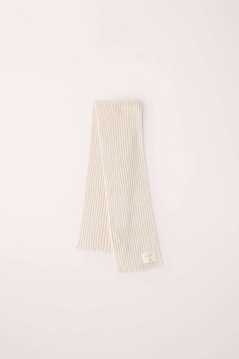 Вязаный шарф из 100% шерсти rib-knit, созданный caramel london x zara