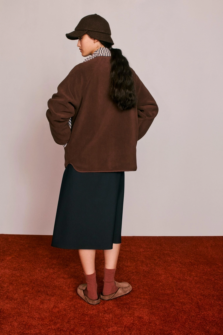 Однотонное двустороннее пальто caramel london x zara