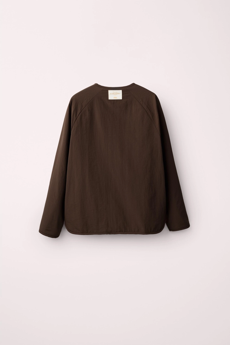 Однотонное двустороннее пальто caramel london x zara