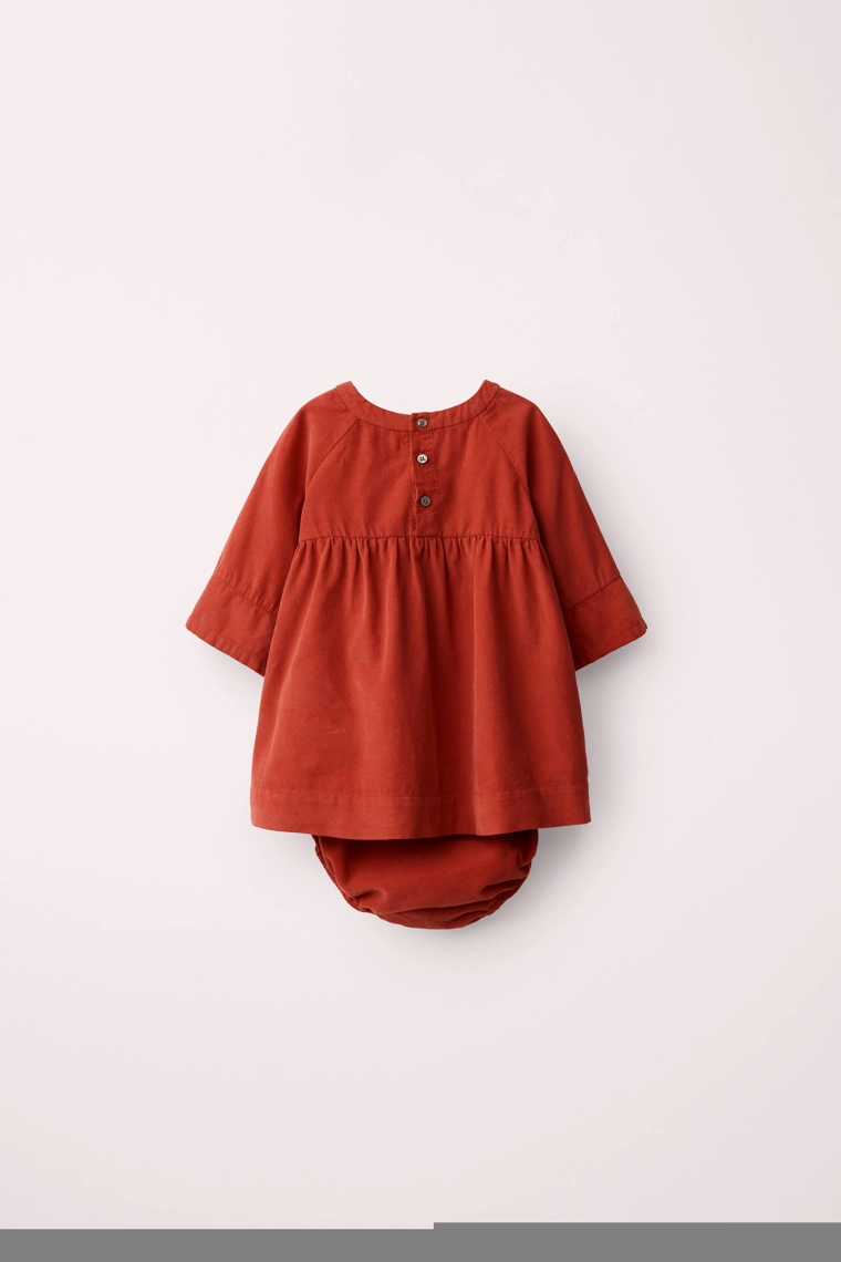 Платье и трусы из игольчатого вельвета caramel london x zara