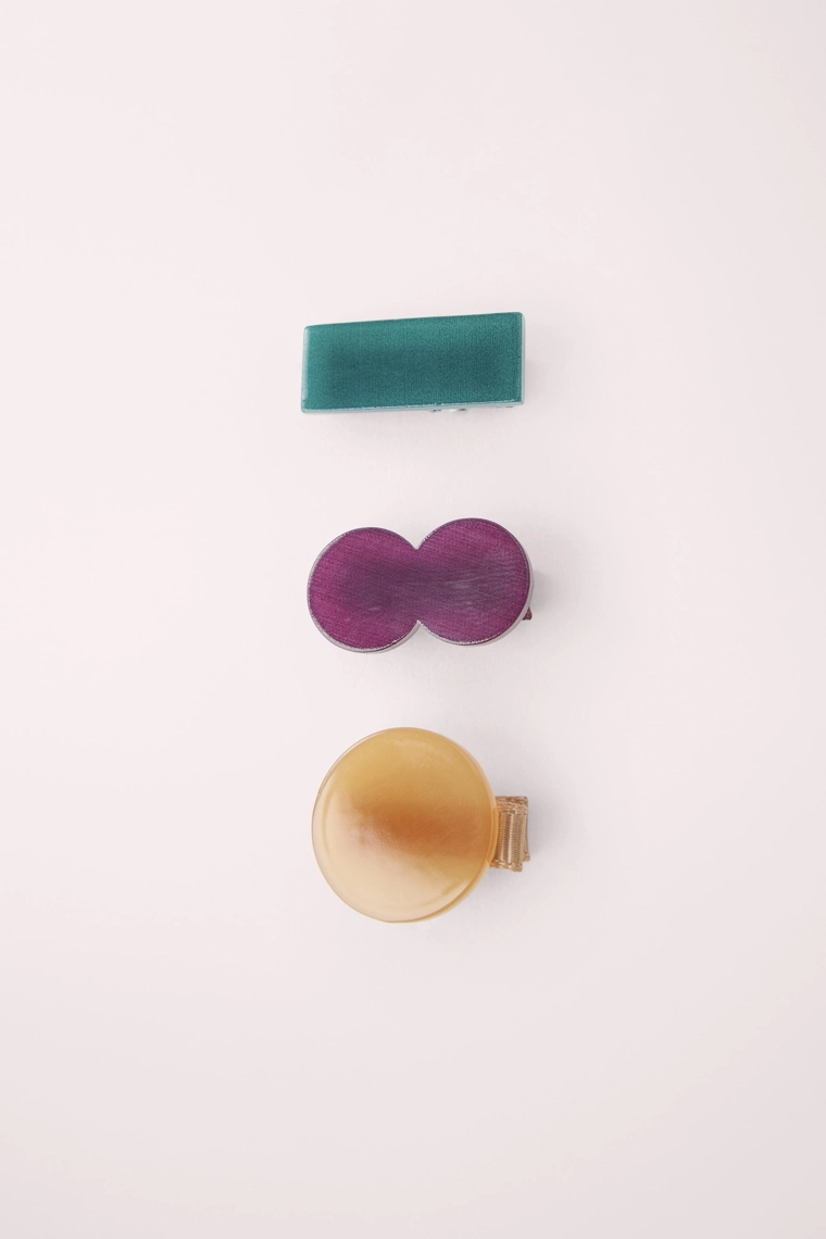 Набор из 3 заколок для волос необычной формы caramel london x zara