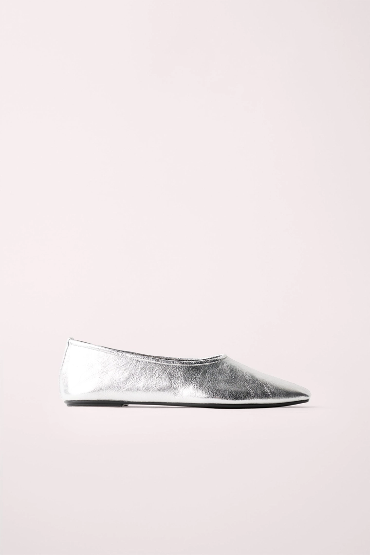 Металлические балетки caramel london x zara