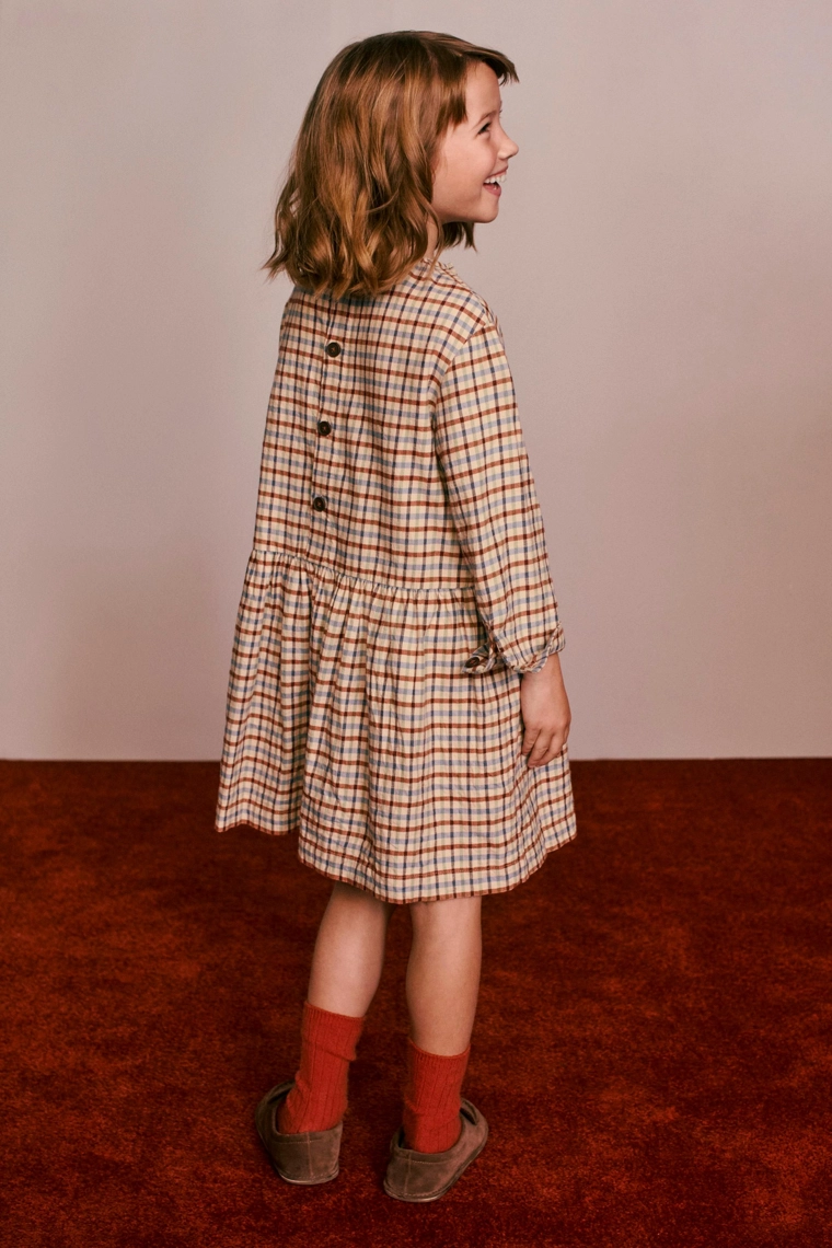 Платье в клетку с оборками из коллекции caramel london x zara