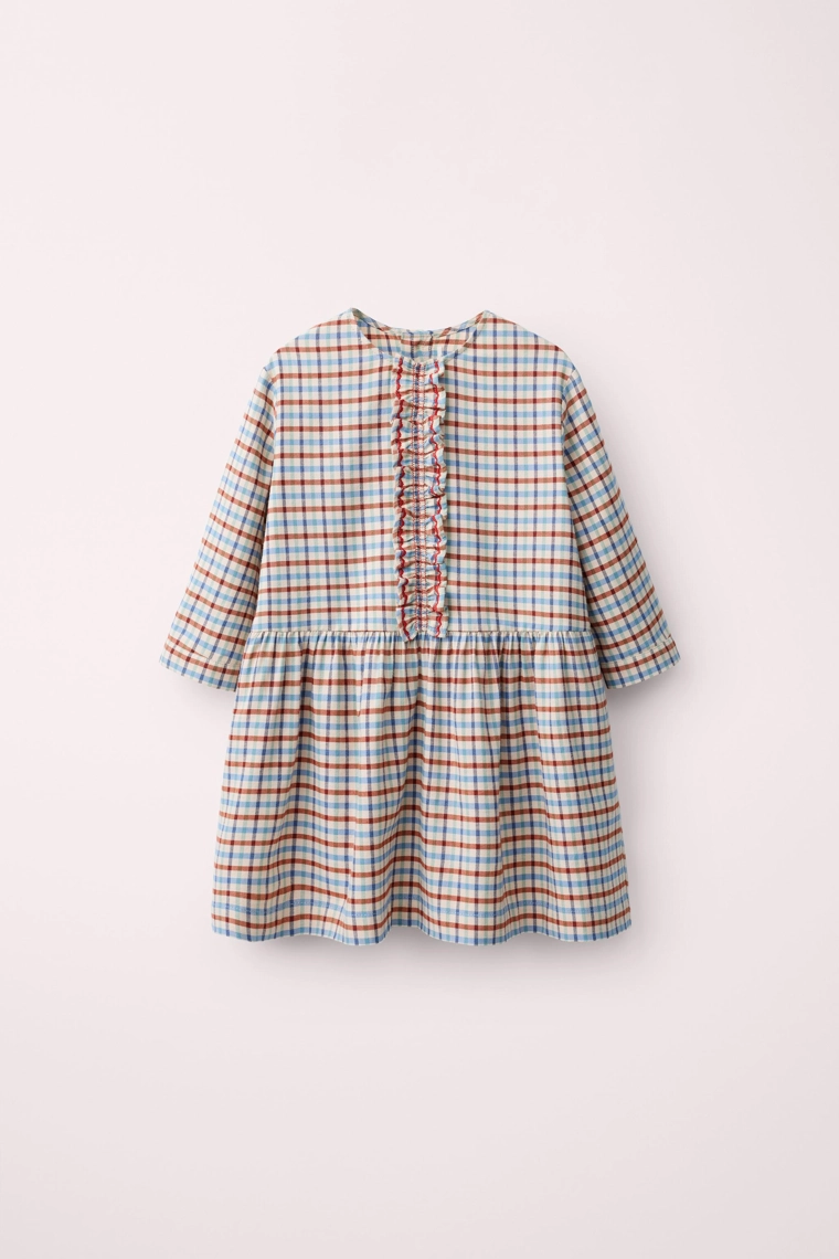 Платье в клетку с оборками из коллекции caramel london x zara