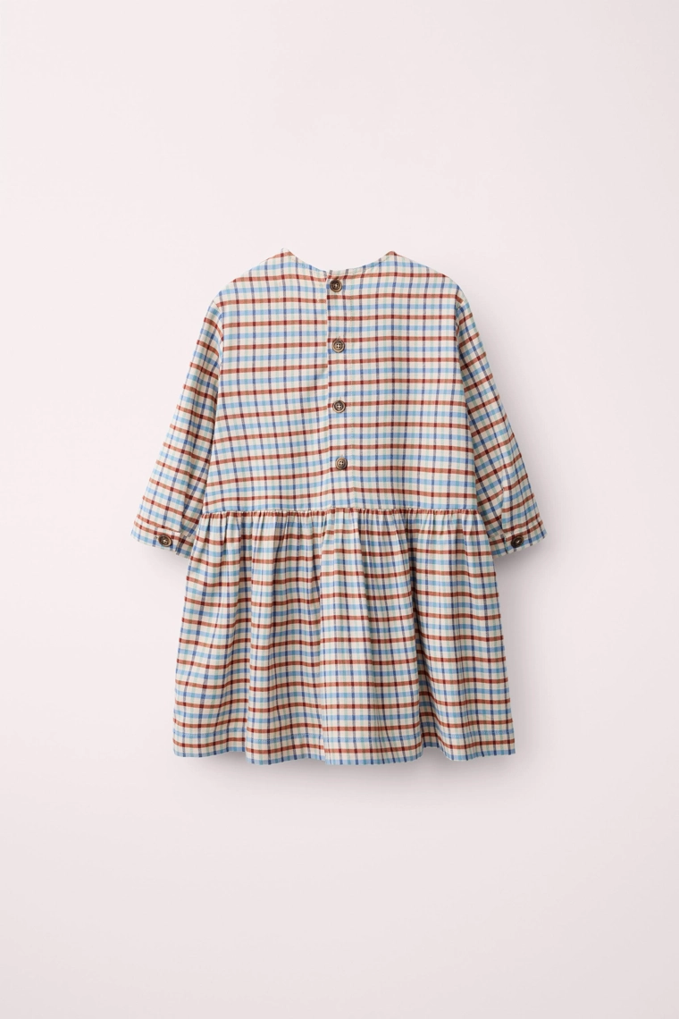 Платье в клетку с оборками из коллекции caramel london x zara