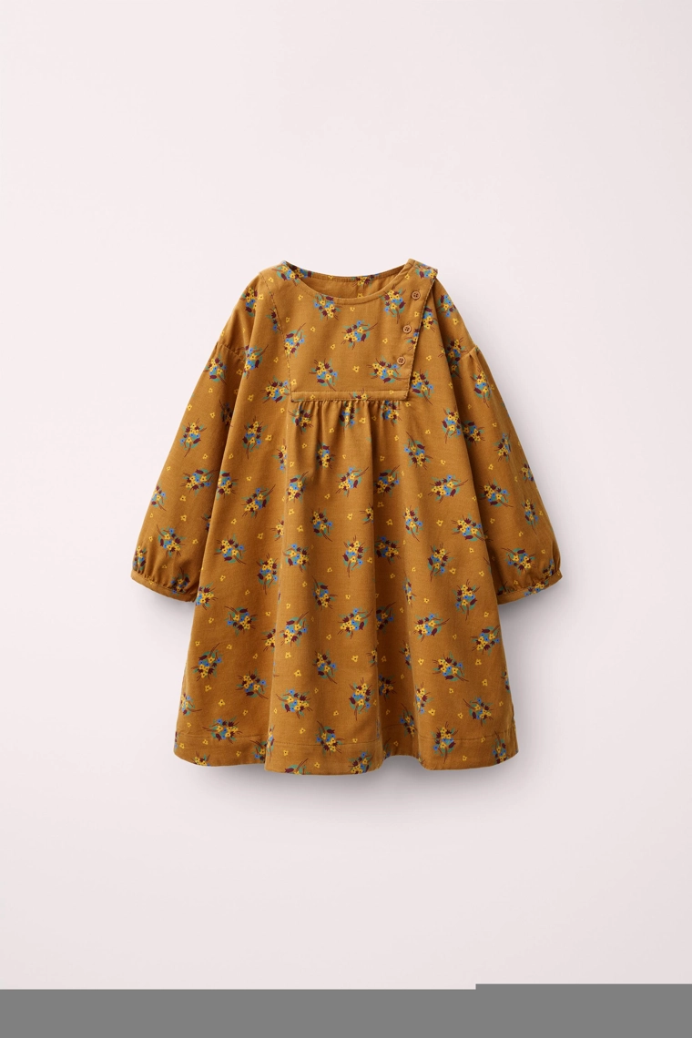 Платье из игольчатого вельвета с цветочным принтом caramel london x zara