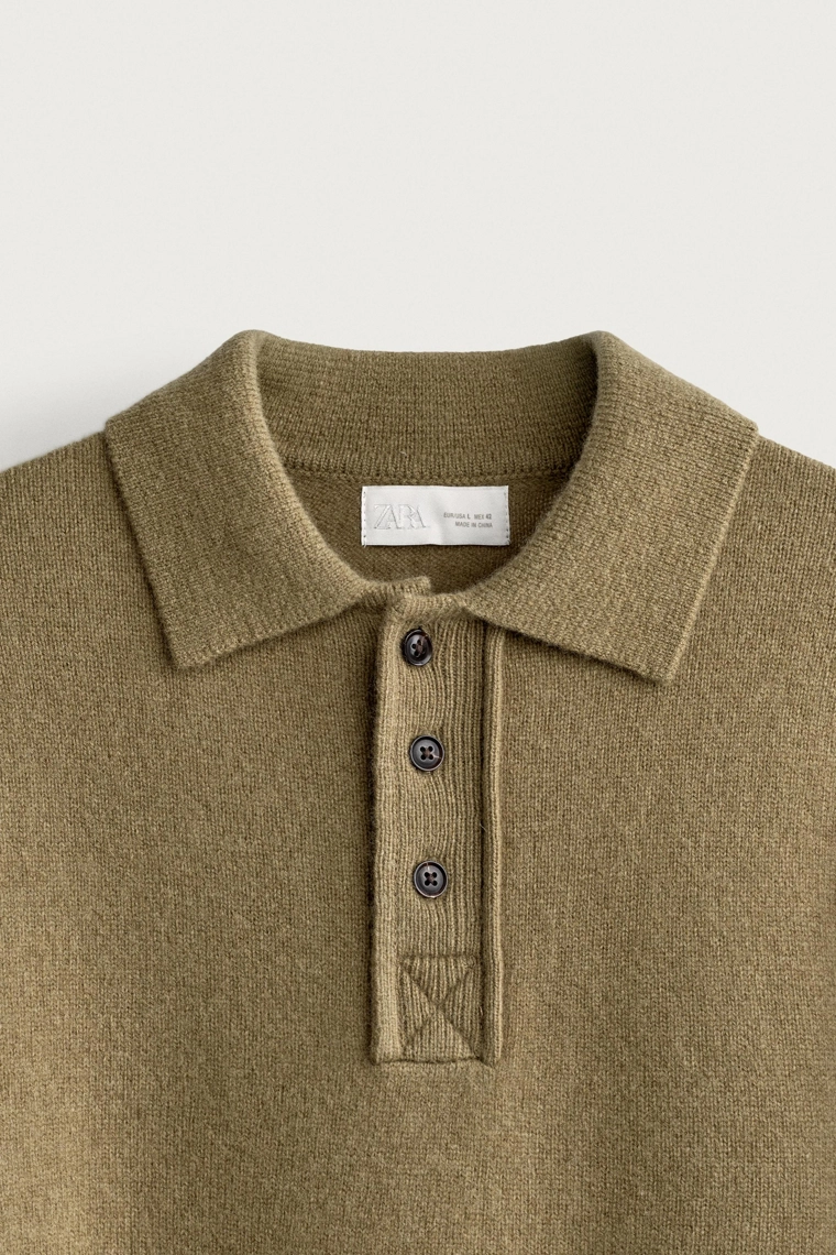 Поло 100% шерсть regular fit