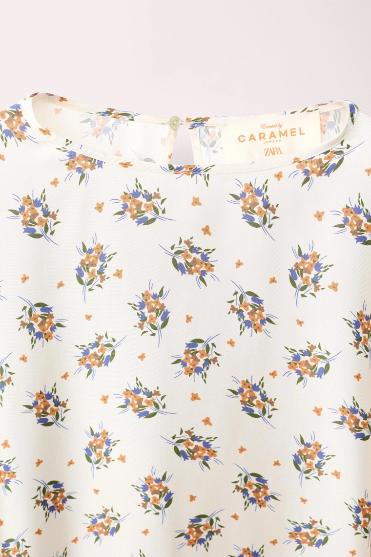 Платье с запахом из 100% шелка, коллекция caramel london x zara