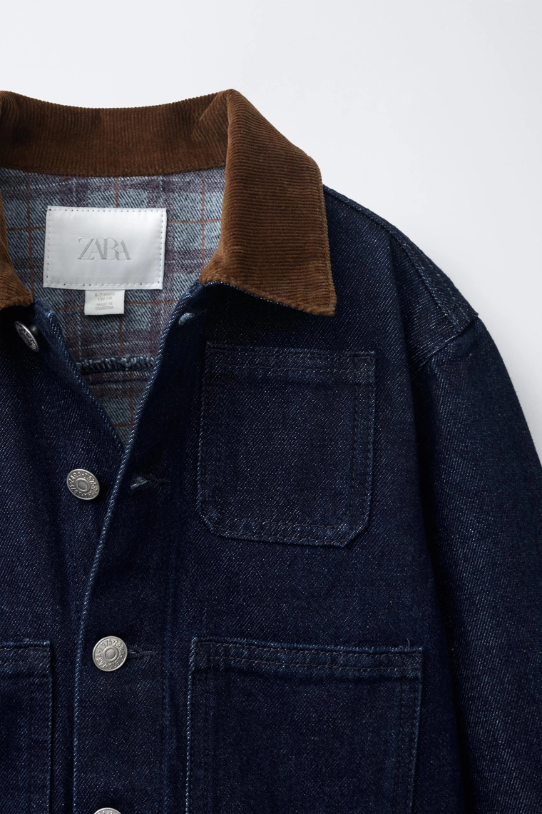 Вельветовая джинсовая куртка