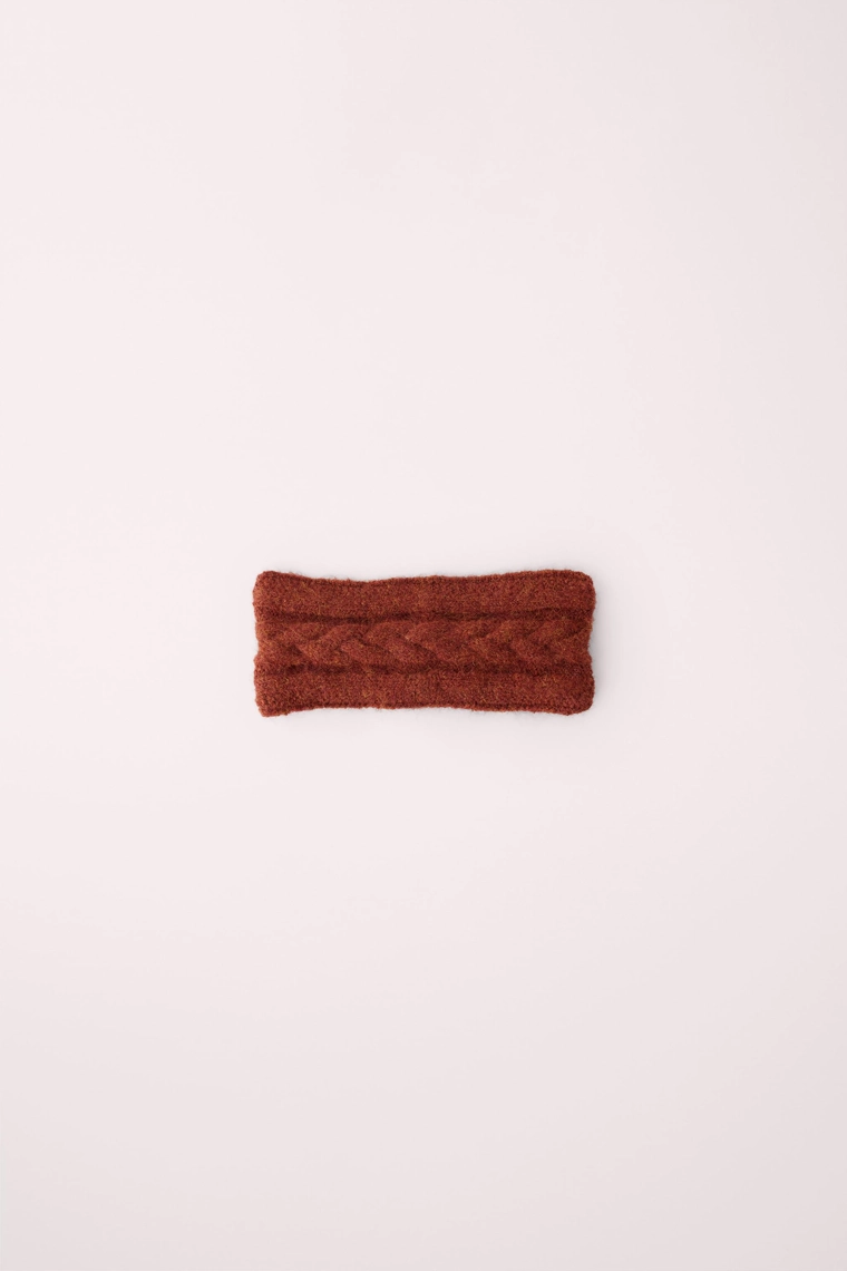 Вязаная флисовая повязка на голову caramel london x zara