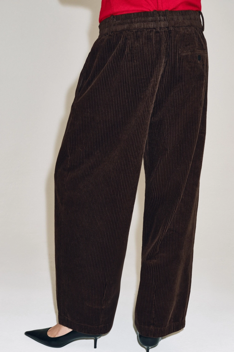 Расширенные вельветовые брюки zw collection stretch