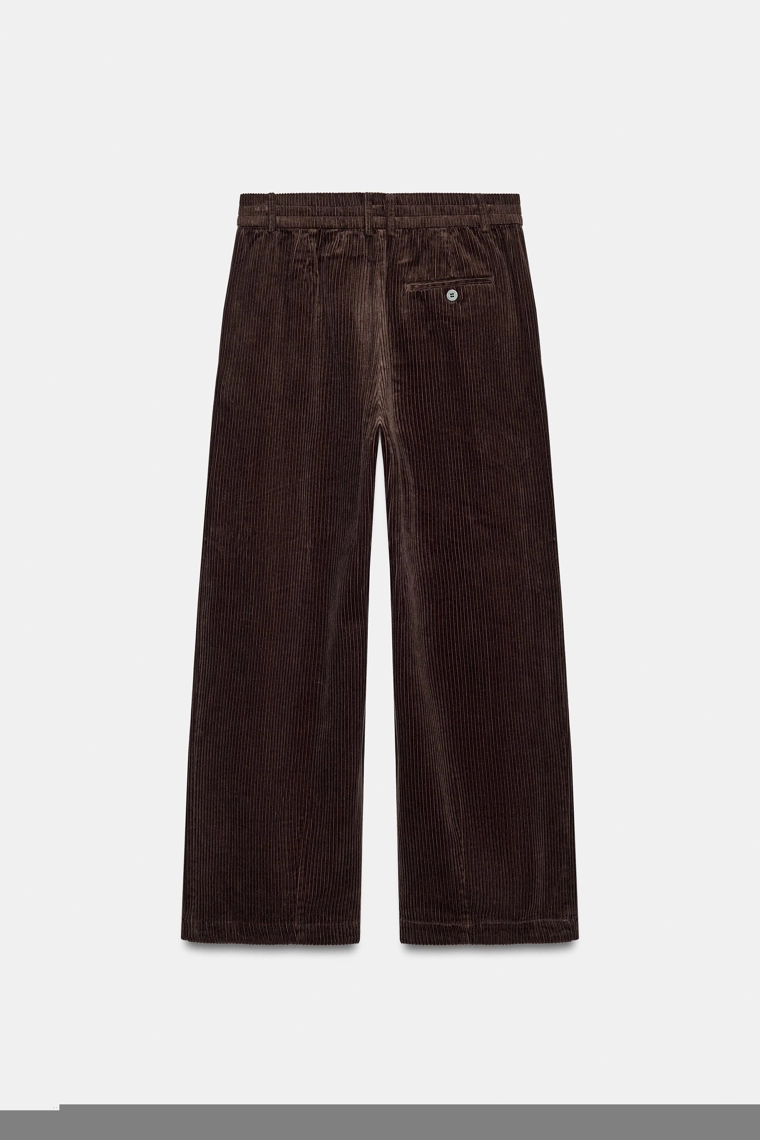 Расширенные вельветовые брюки zw collection stretch