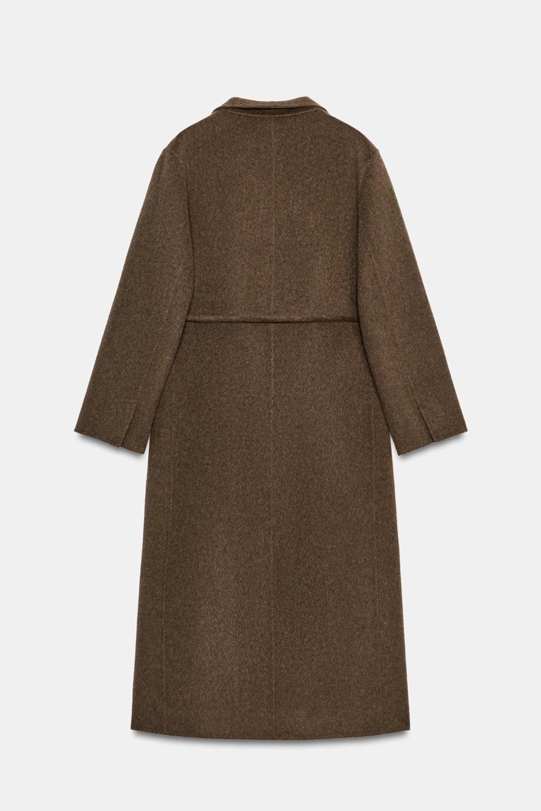 Пальто на поясе из шерстяной смеси zw collection