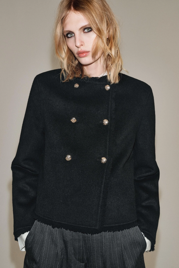 Короткая куртка из шерстяной смеси zw collection
