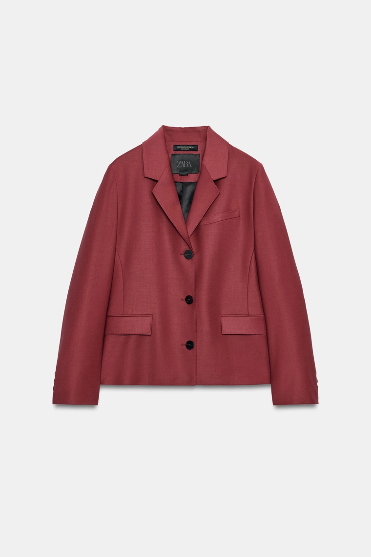 Пиджак прямого кроя из шерстяной смеси zw collection