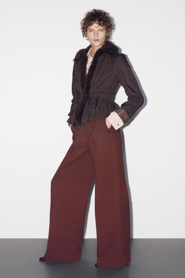 Прямые брюки zw collection с отворотами