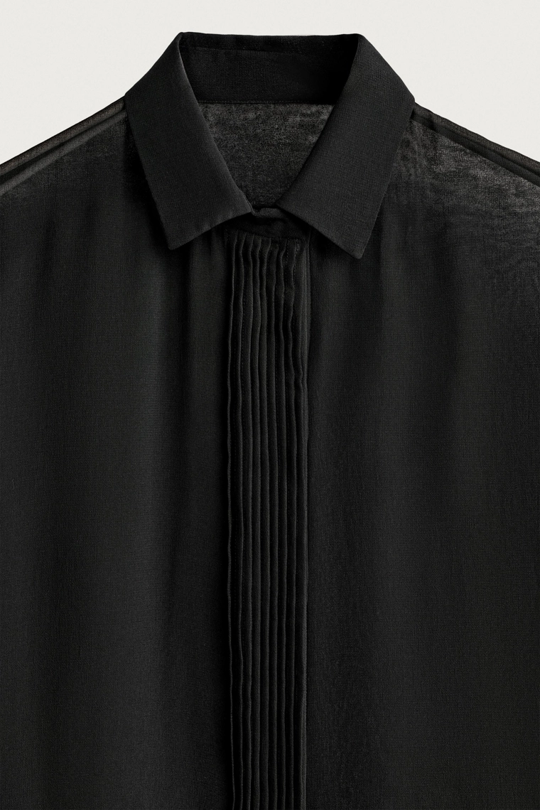Блузка zw collection из легкой ткани с бантами