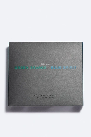 Набор парфюма ZARA GREEN SAVAGE + BLUE SPIRIT EDT 100 ML / 3.38 OZ- Заказать в России
