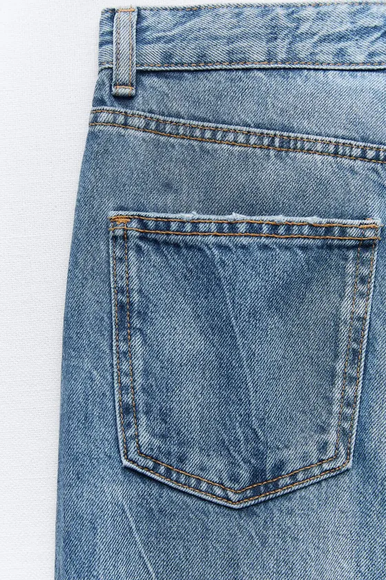 ДЖИНСЫ С ВЫСОКОЙ ПОСАДКОЙ TRF WIDE LEG