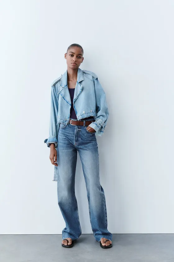 ДЖИНСЫ С ВЫСОКОЙ ПОСАДКОЙ TRF WIDE LEG