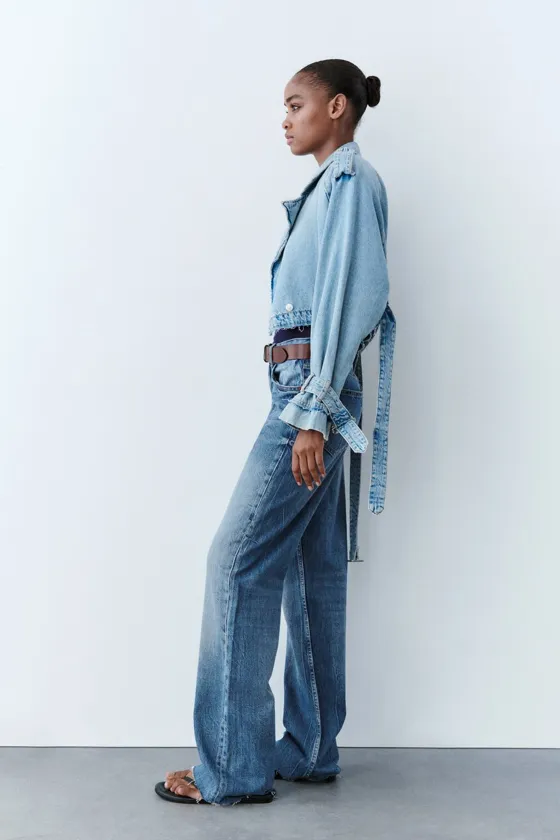 ДЖИНСЫ С ВЫСОКОЙ ПОСАДКОЙ TRF WIDE LEG