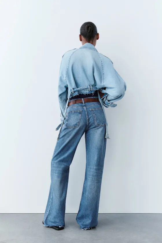 ДЖИНСЫ С ВЫСОКОЙ ПОСАДКОЙ TRF WIDE LEG