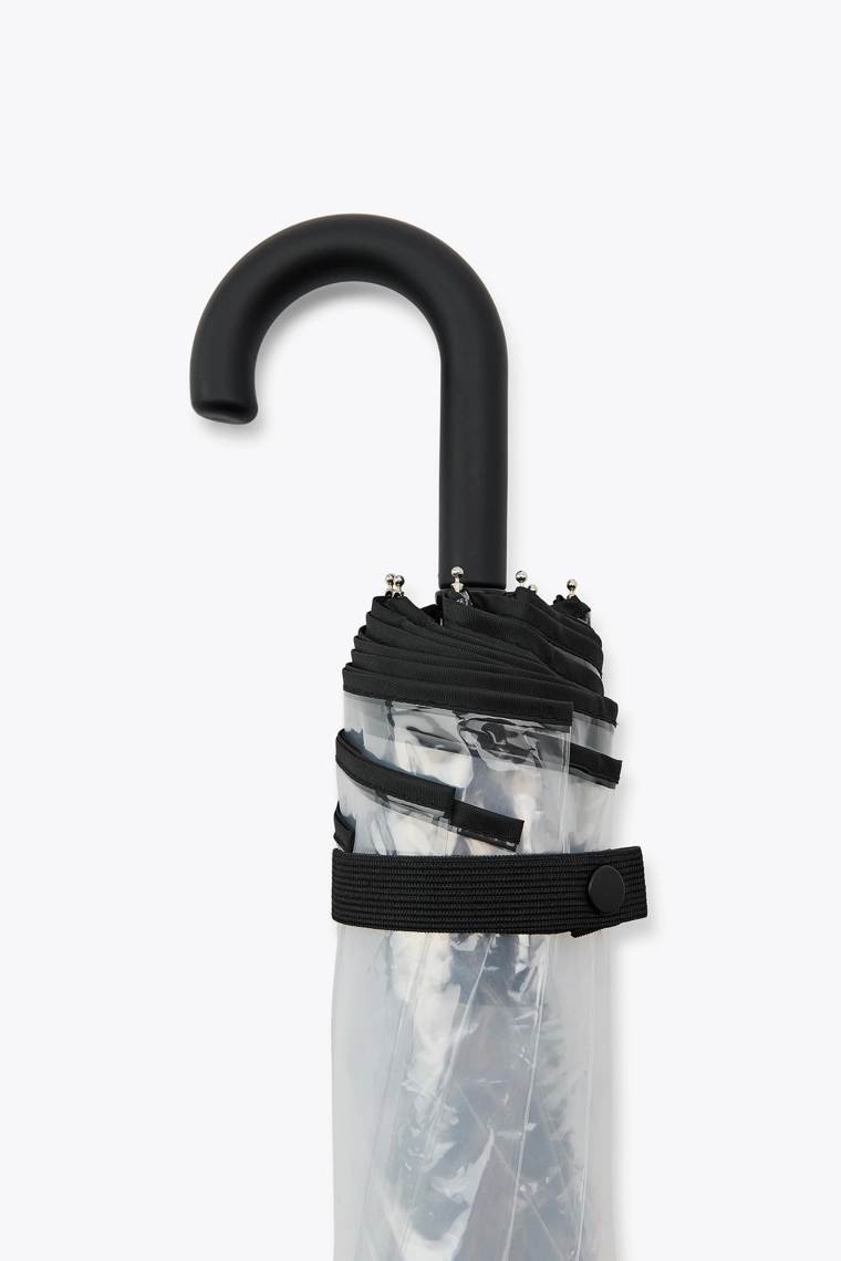 Прозрачный складной зонт