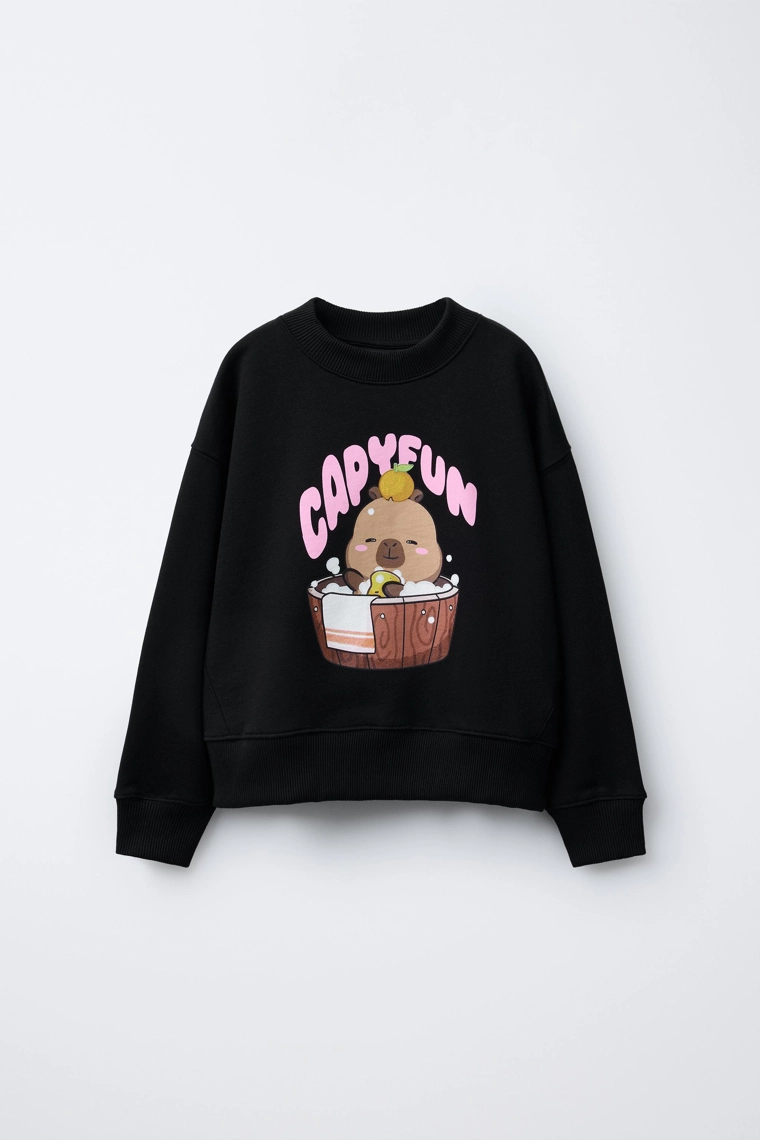 Свитшот с принтом capyfun ©