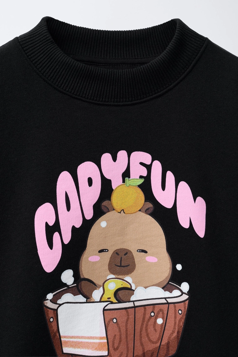 Свитшот с принтом capyfun ©