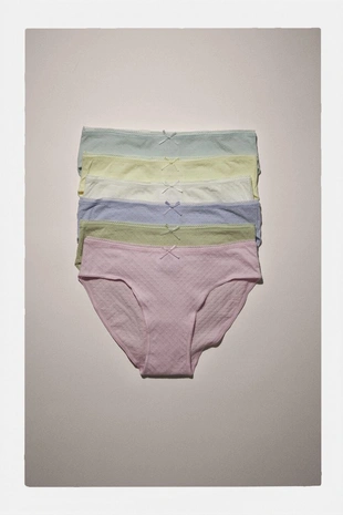 6–14 лет/ набор из шести трусов из рельефной ткани- Заказать в России