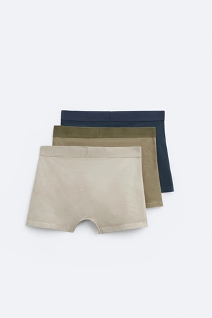 Набор из трех разноцветных трусов-боксеров- Заказать в России