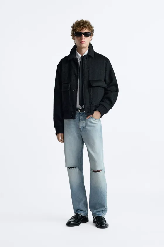 РВАНЫЕ ДЖИНСЫ ПРЯМОГО КРОЯ