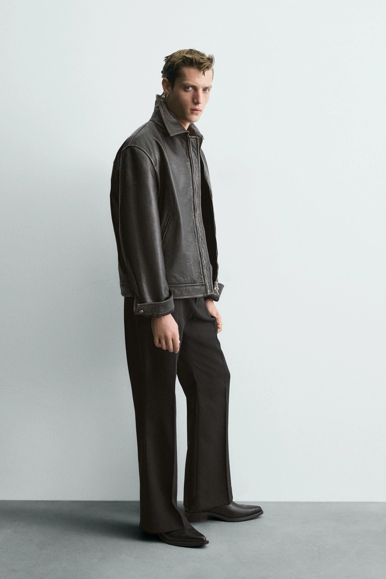 Куртка из стеганой кожи винтажного эффекта limited edition